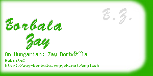 borbala zay business card